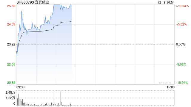 宜宾纸业录得10天8板